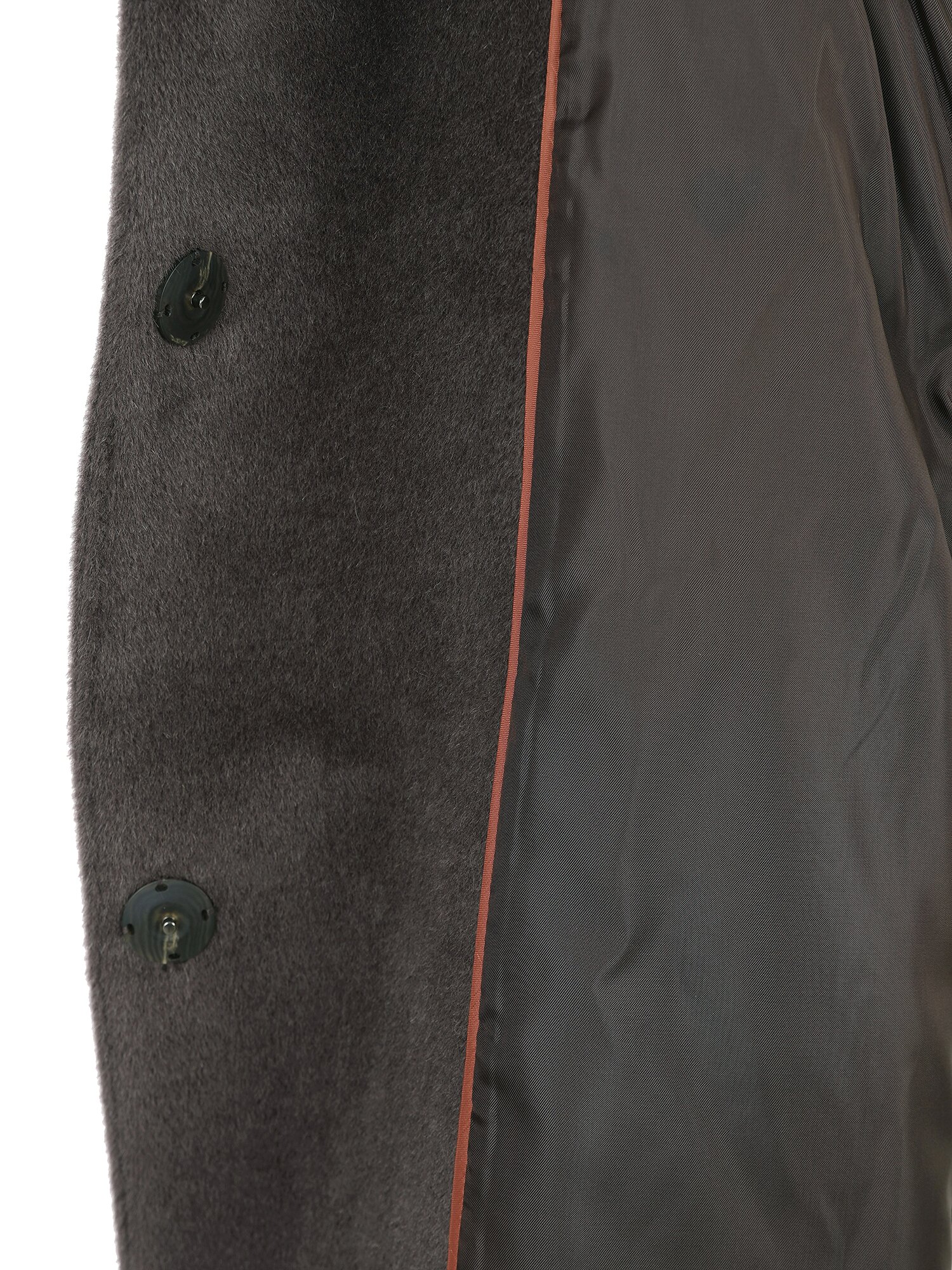 울 알파카 테일러드 롱 코트 (BROWN)