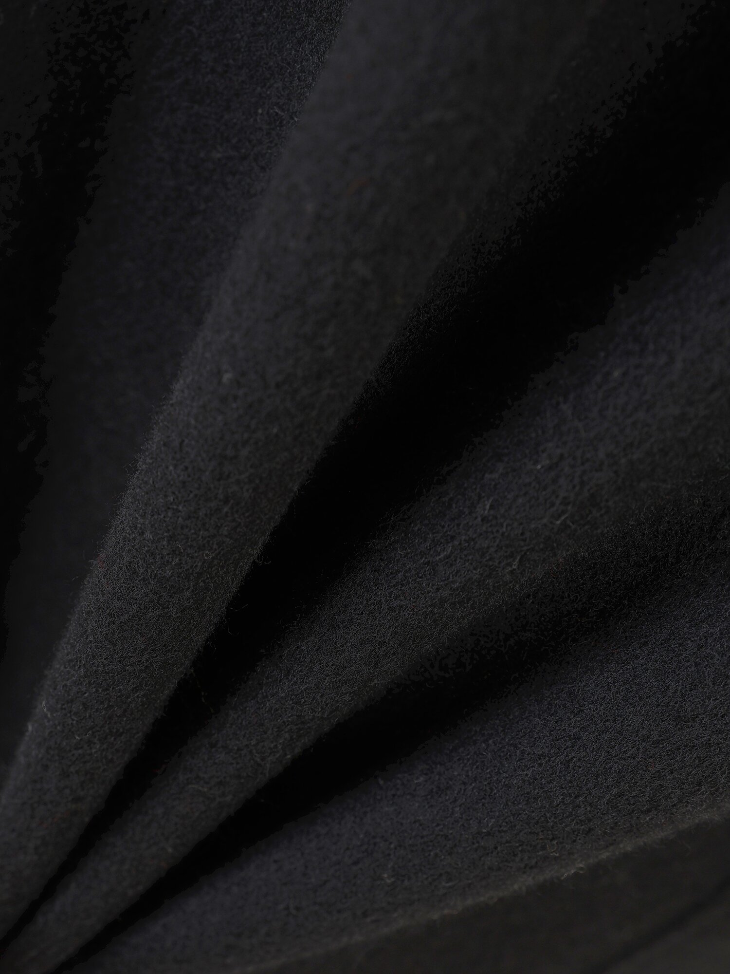 울 캐시미어 벨티드 롱 코트 (BLACK)