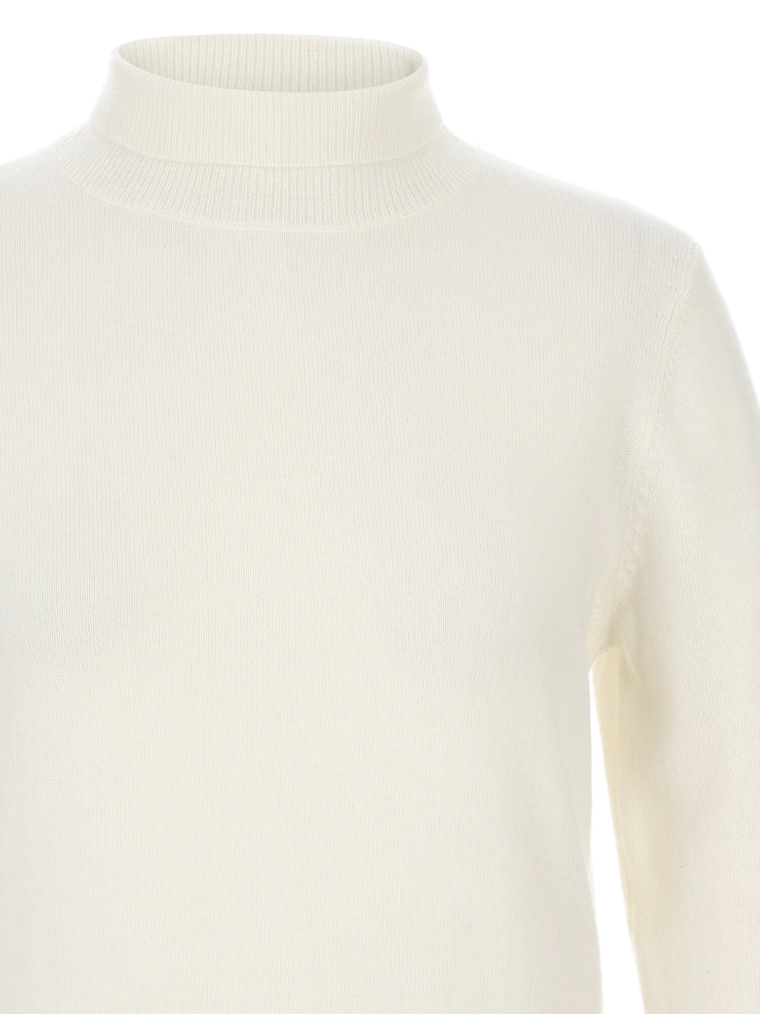 캐시미어 케이블 하이넥 풀오버 니트 (IVORY)