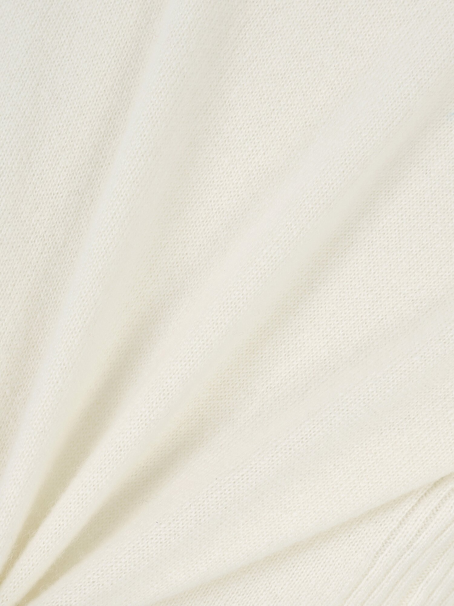 캐시미어 케이블 하이넥 풀오버 니트 (IVORY)