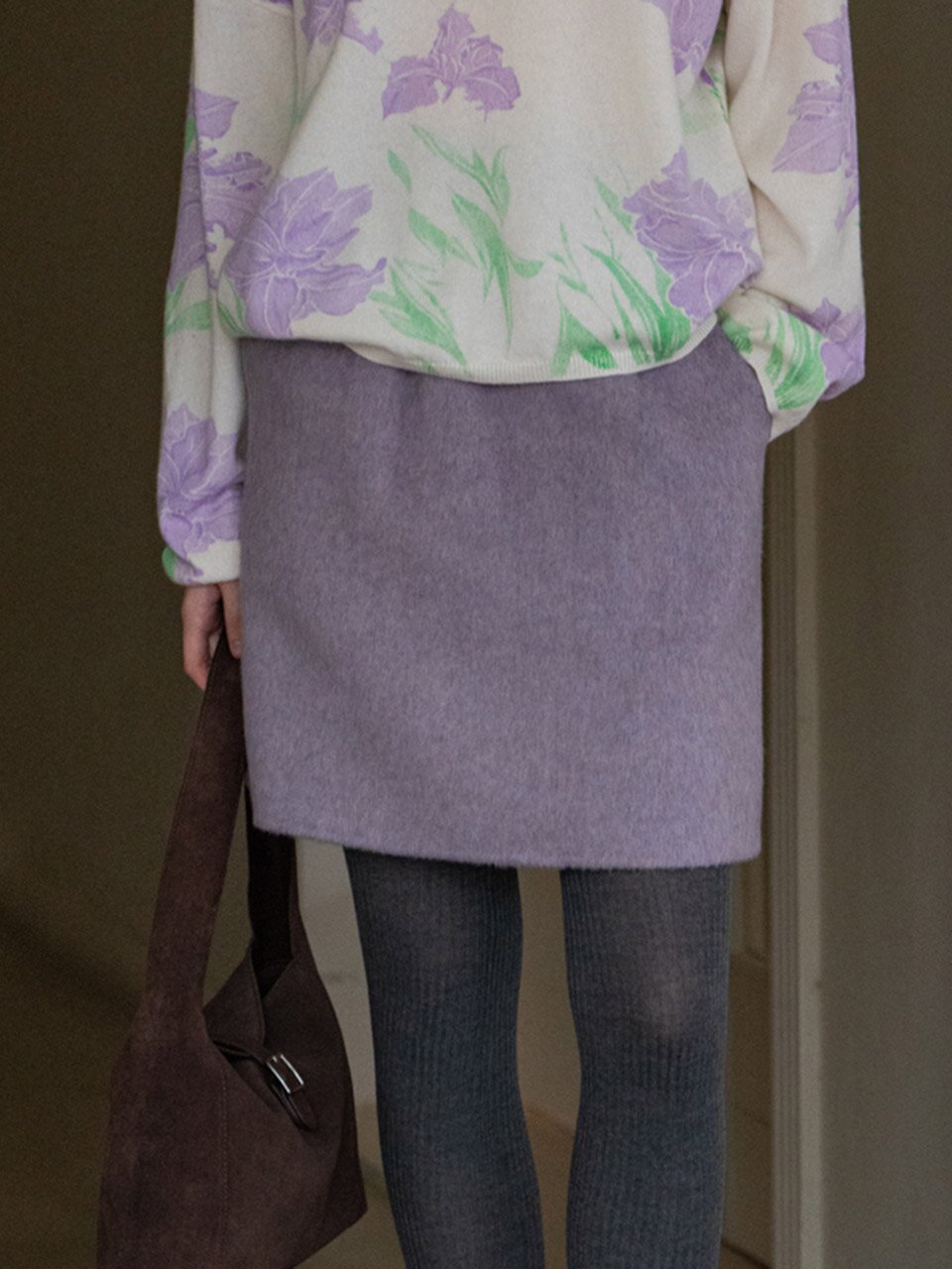 DA_Sense reversible tweed skirt