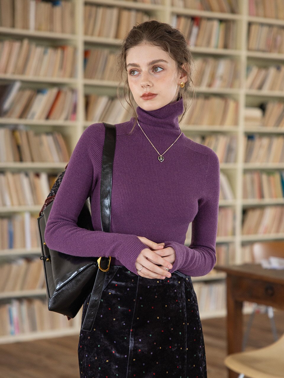 DA_Turtleneck base knit top_2color