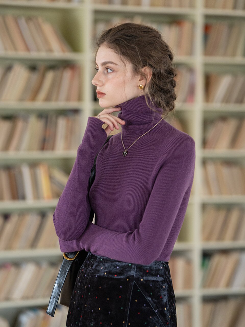 DA_Turtleneck base knit top_2color