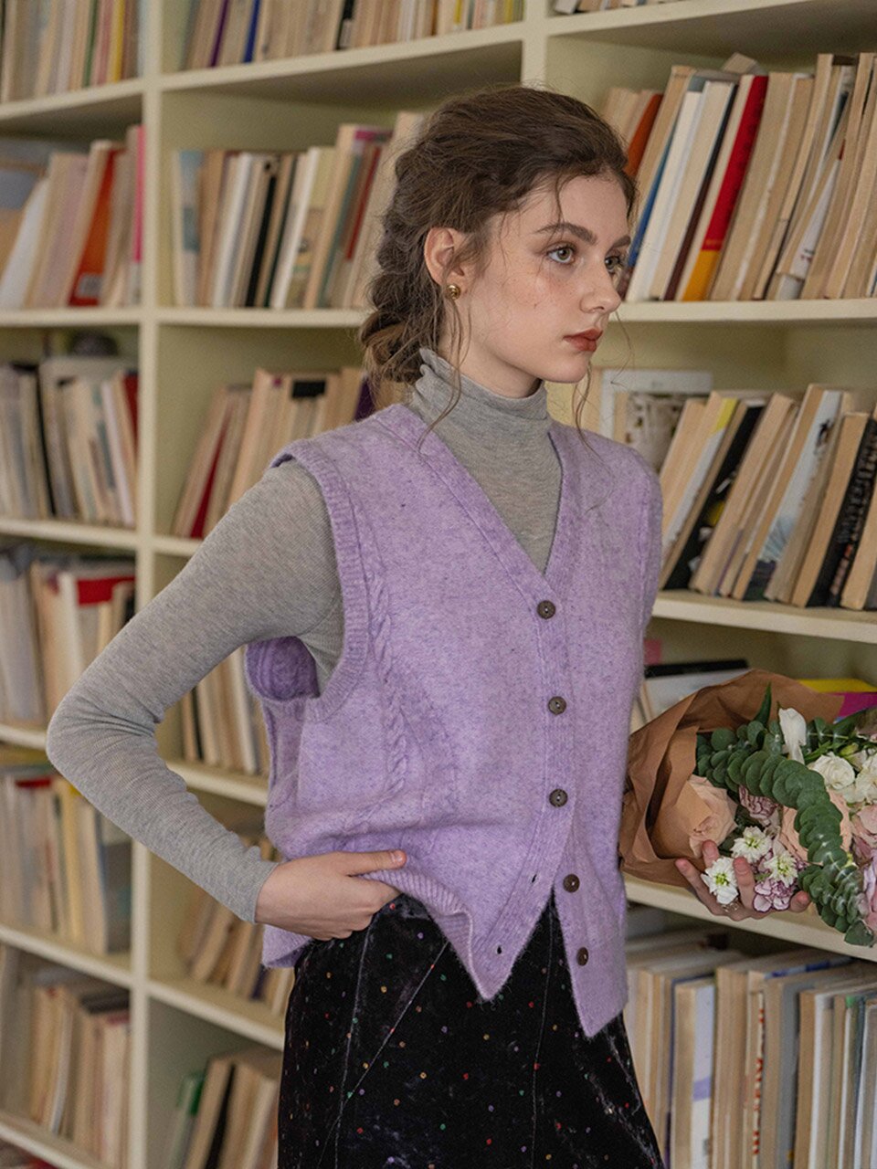 DA_Versatile cardigan vest_2color
