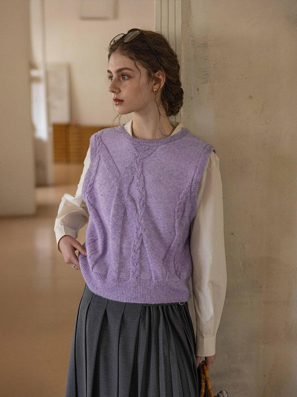 DA_Versatile cardigan vest_2color