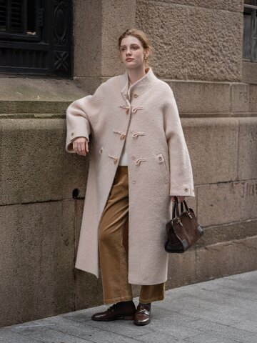 DA_Warm classic long coat_PINK