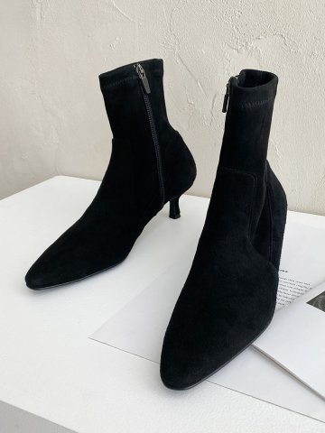 메이븐 스판 삭스 앵클부츠_Black 5/7cm ODR201913