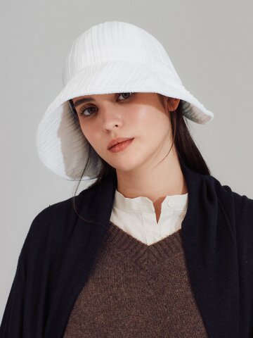 멜라밀라 루치아 플리츠 보닛햇 (3colors)