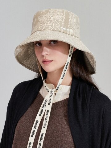멜라밀라 엘라 페이즐리 와이드햇 (2colors)