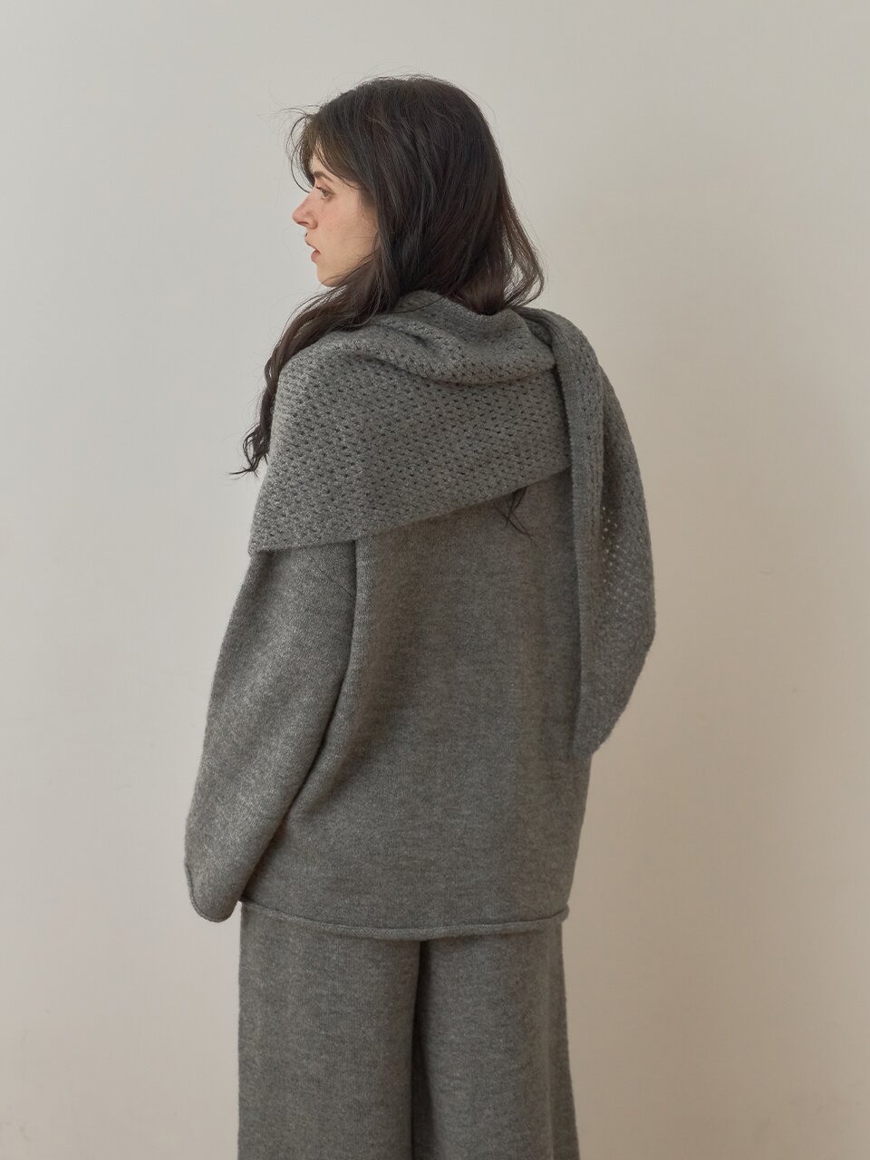 [메종르하르] 레이첼 니트 SET (라운드니트+팬츠+커치프) 3color