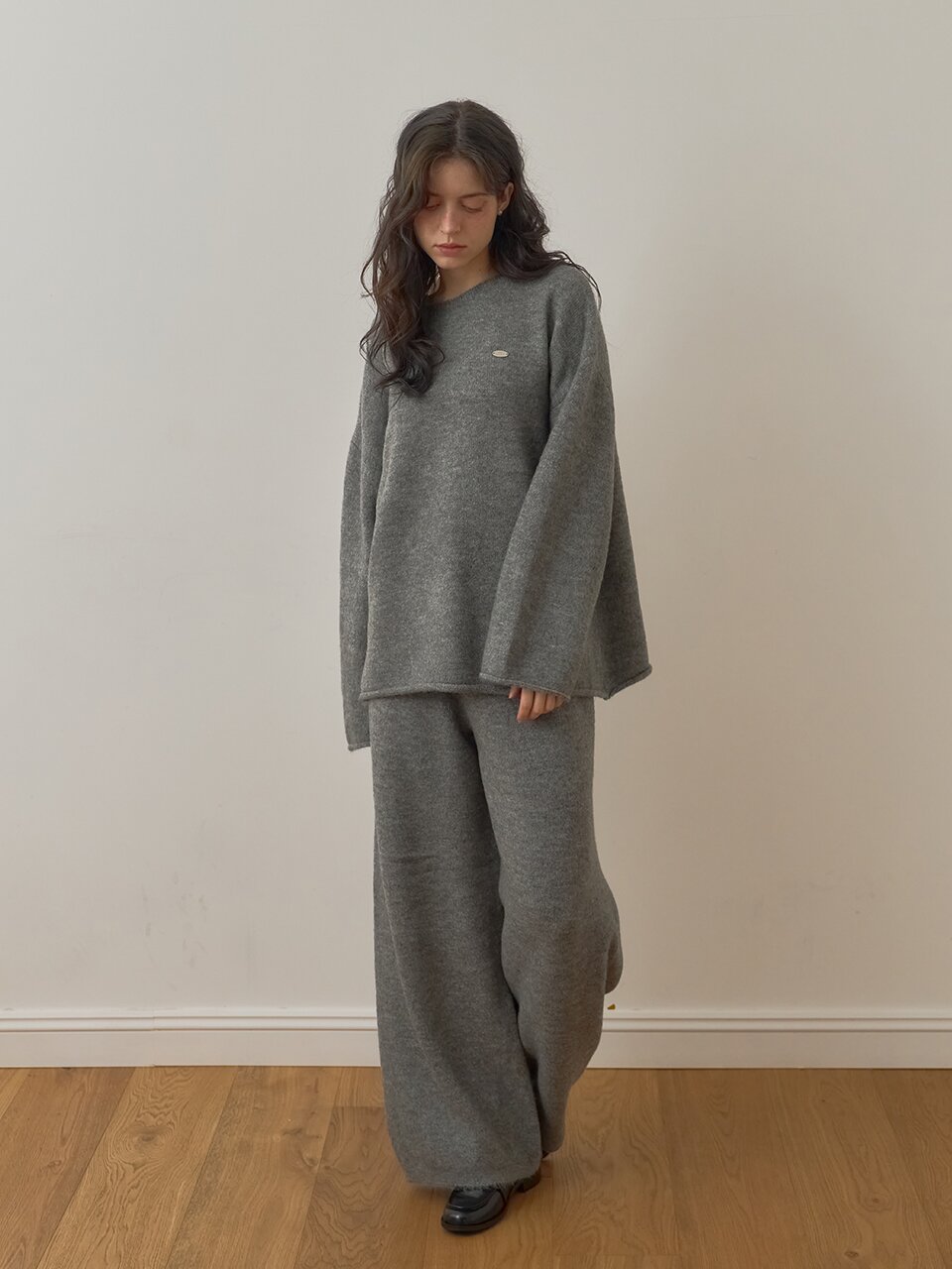 [메종르하르] 레이첼 니트 SET (라운드니트+팬츠+커치프) 3color