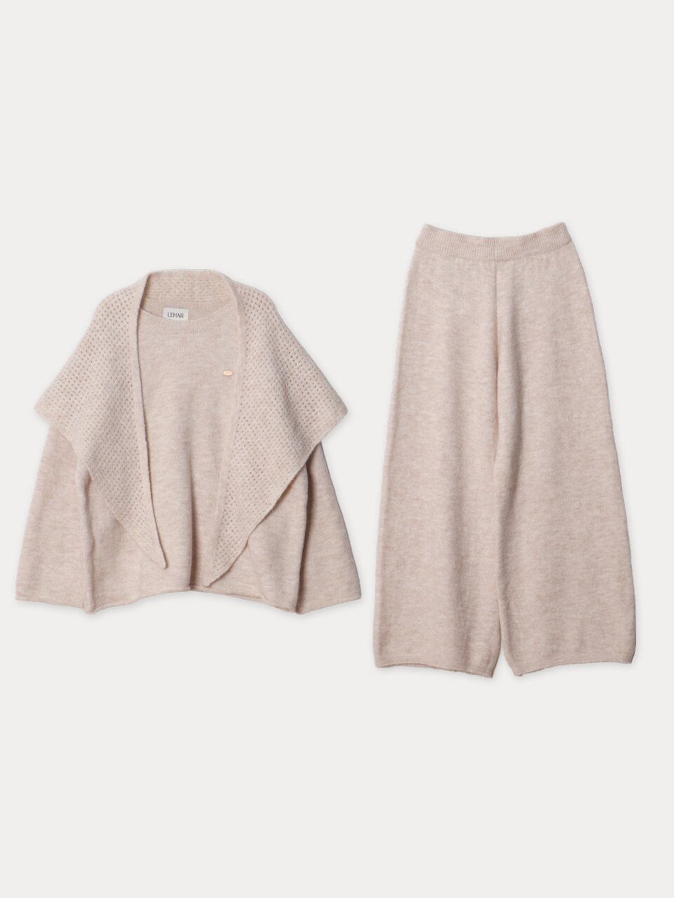 [메종르하르] 레이첼 니트 SET (라운드니트+팬츠+커치프) 3color
