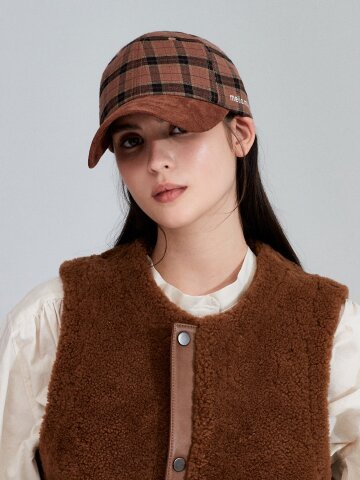 멜라밀라 마다스 체크패턴 투톤 볼캡 (2colors)