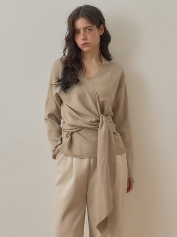 [메종르하르] 로제 랩 니트 3color