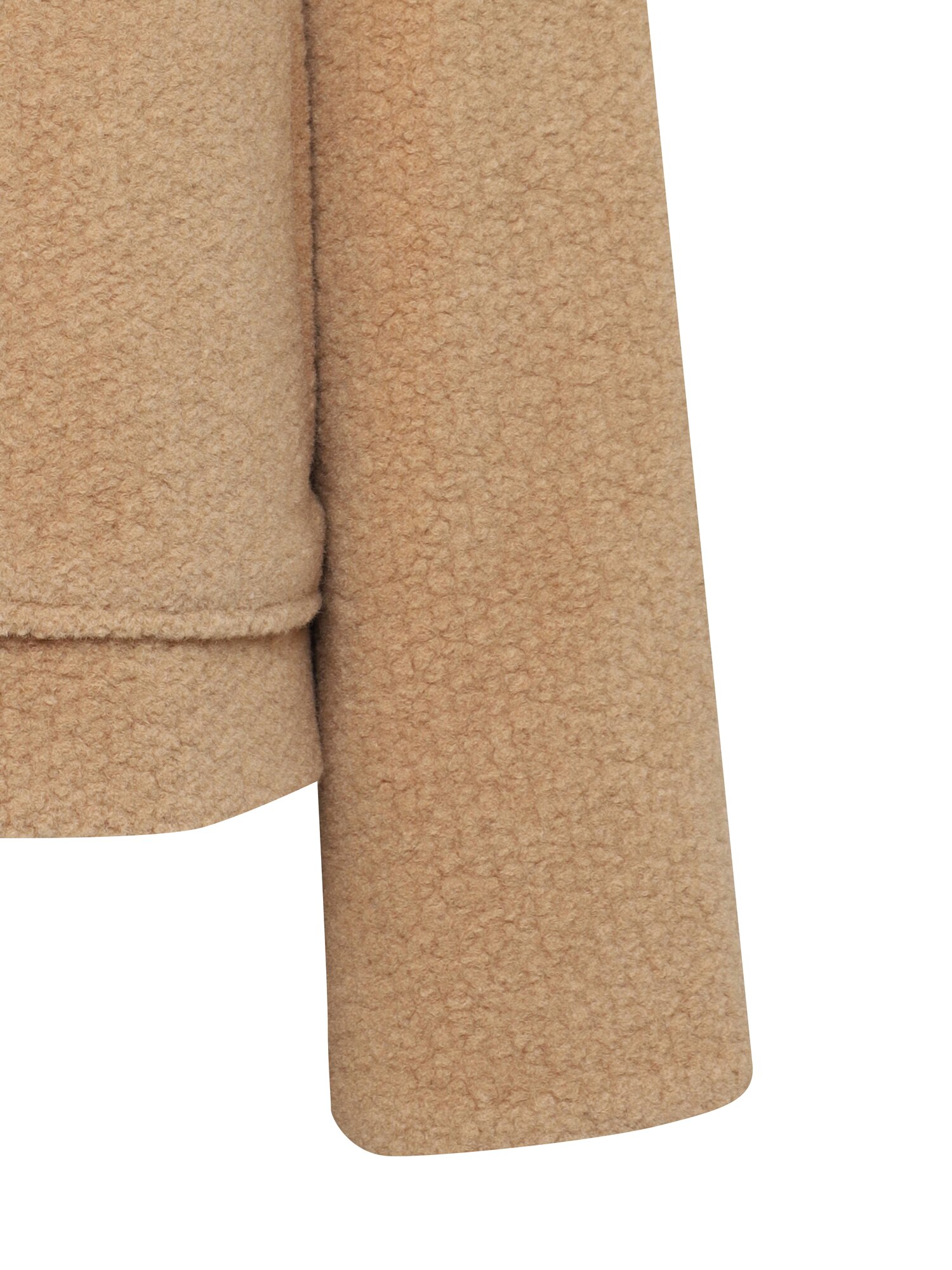 울 블렌드 부클레 래글런 숏 코트 (BEIGE)