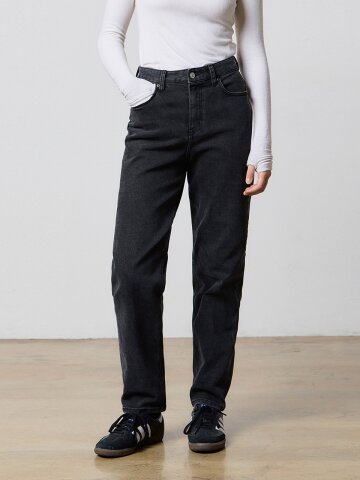 DENIM NAPPING TAPERED PANTS BLACK W5