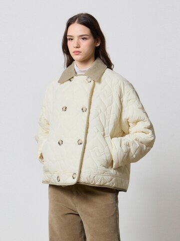 HEART QUILTING DOUBLE JACKET IVORY W5
