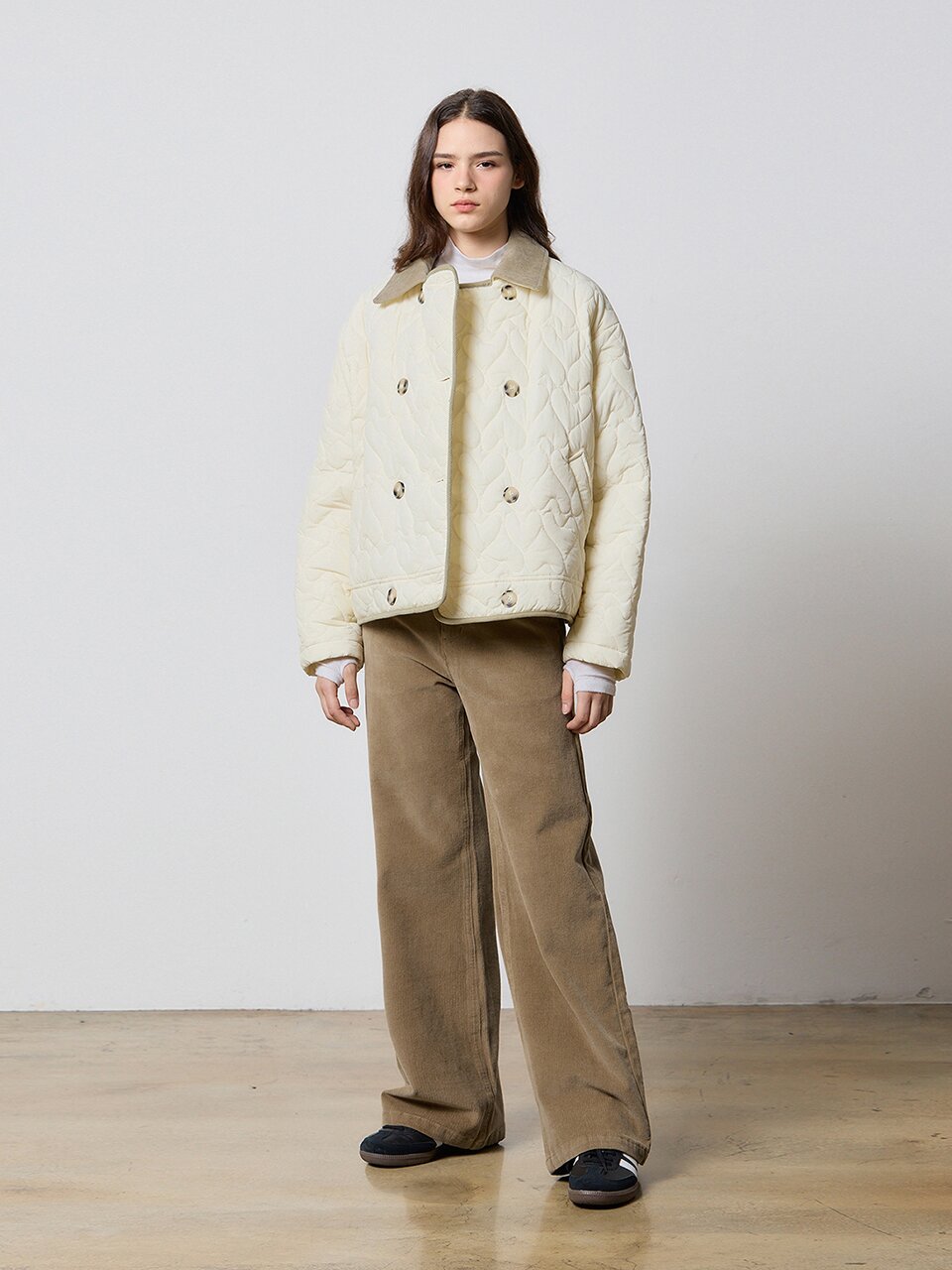 HEART QUILTING DOUBLE JACKET IVORY W5