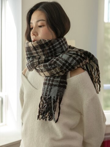 LS_Colorblock plaid muffler_4color