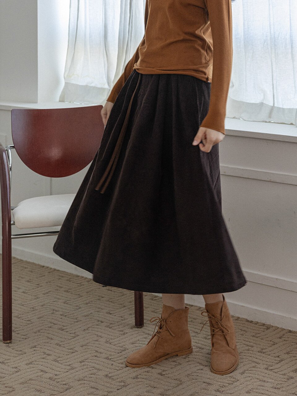 LS_Corduroy loose skirt_3color