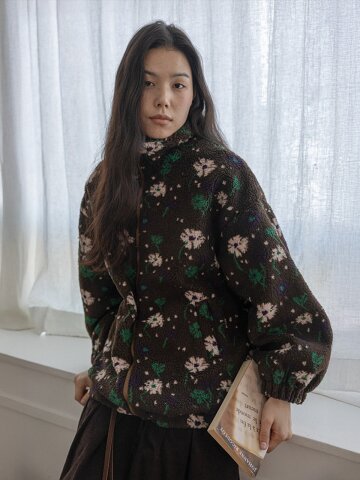 LS_Midnight garden short coat_DARK BROWN