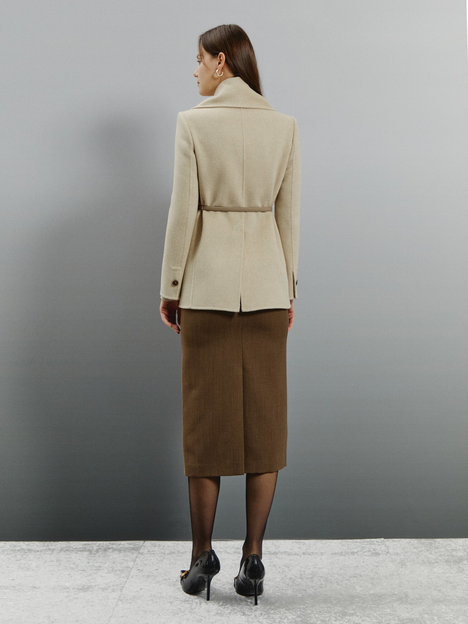캐시미어 클래식 테일러드 코트 (BEIGE)