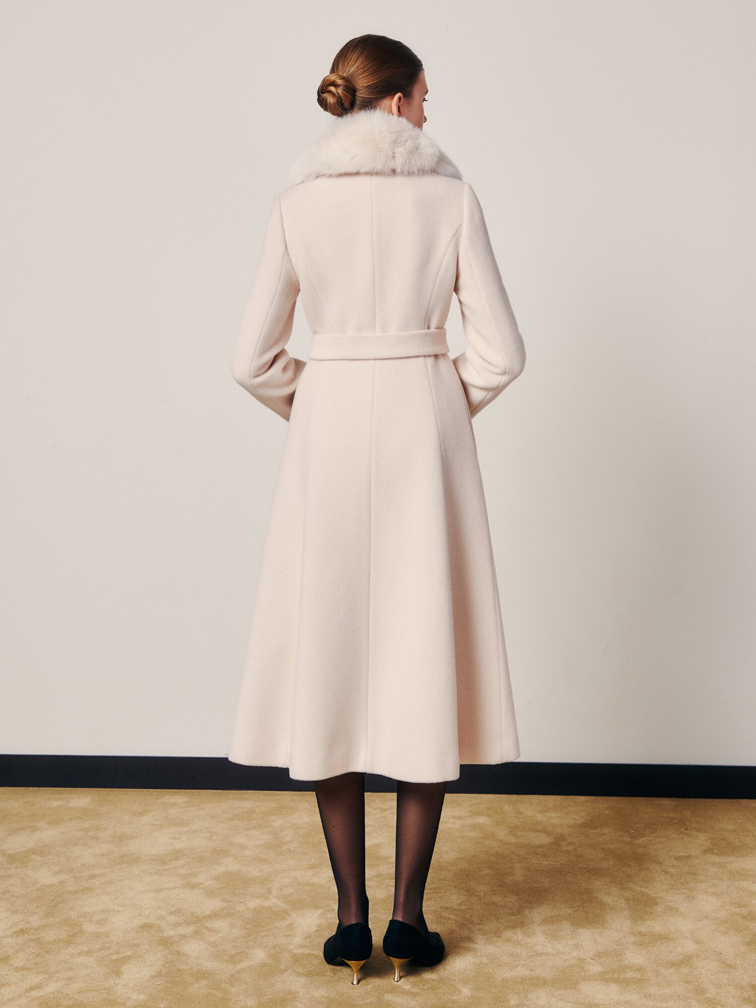 프렌치 플레어 벨트 코트 (PINK)