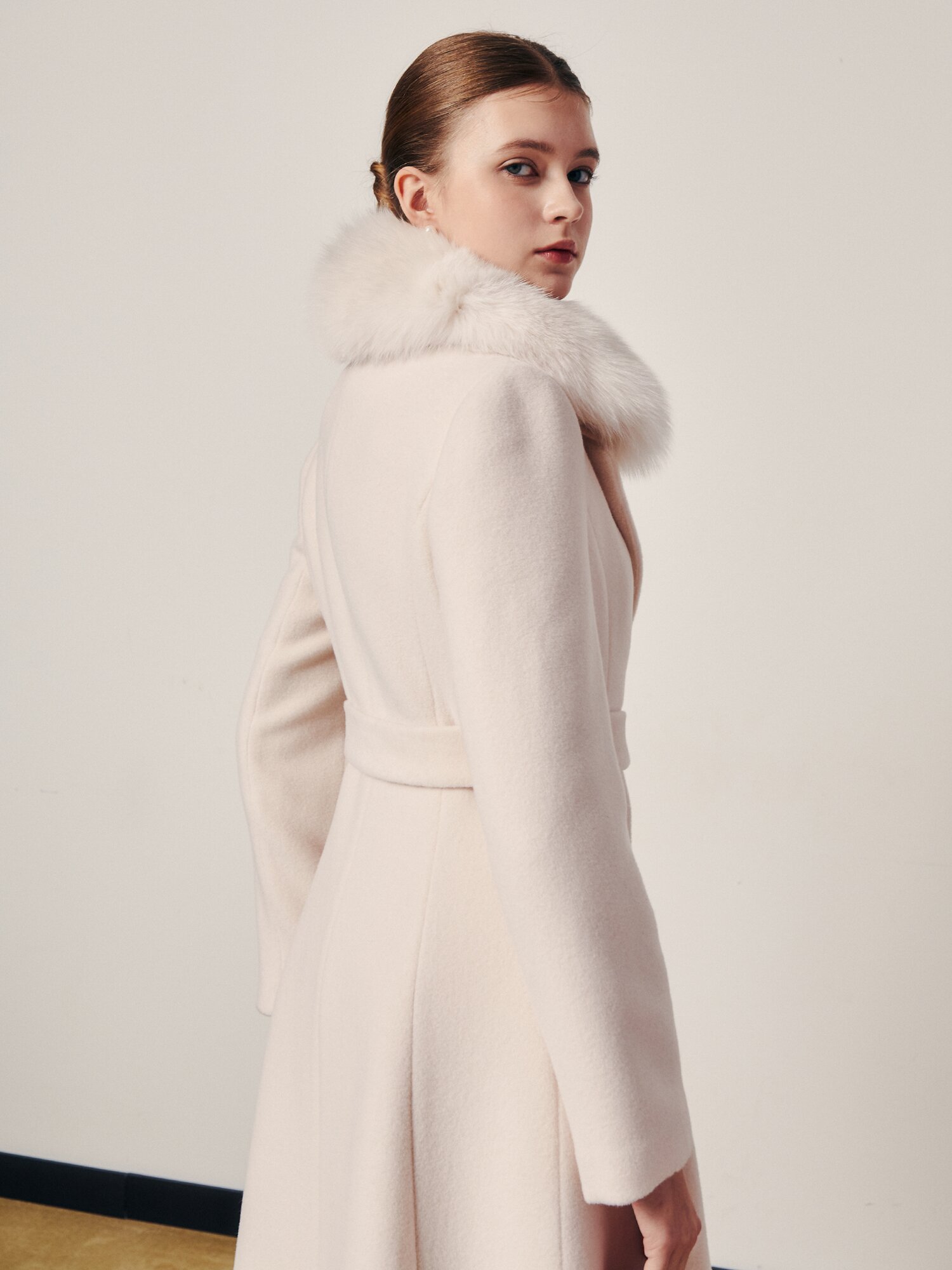 프렌치 플레어 벨트 코트 (PINK)