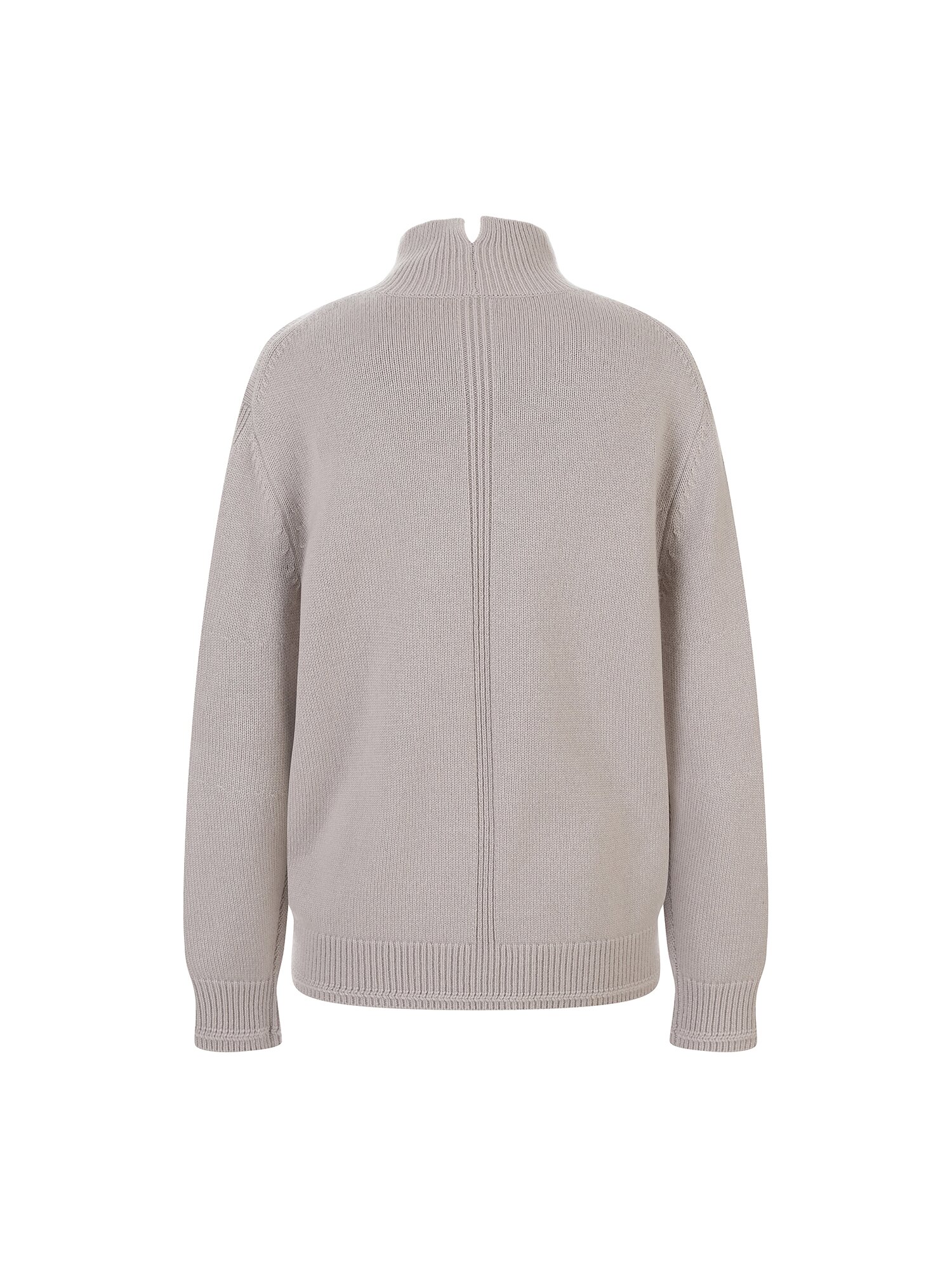 울 캐시미어 하이넥 풀오버 니트 (LIGHT GREY)