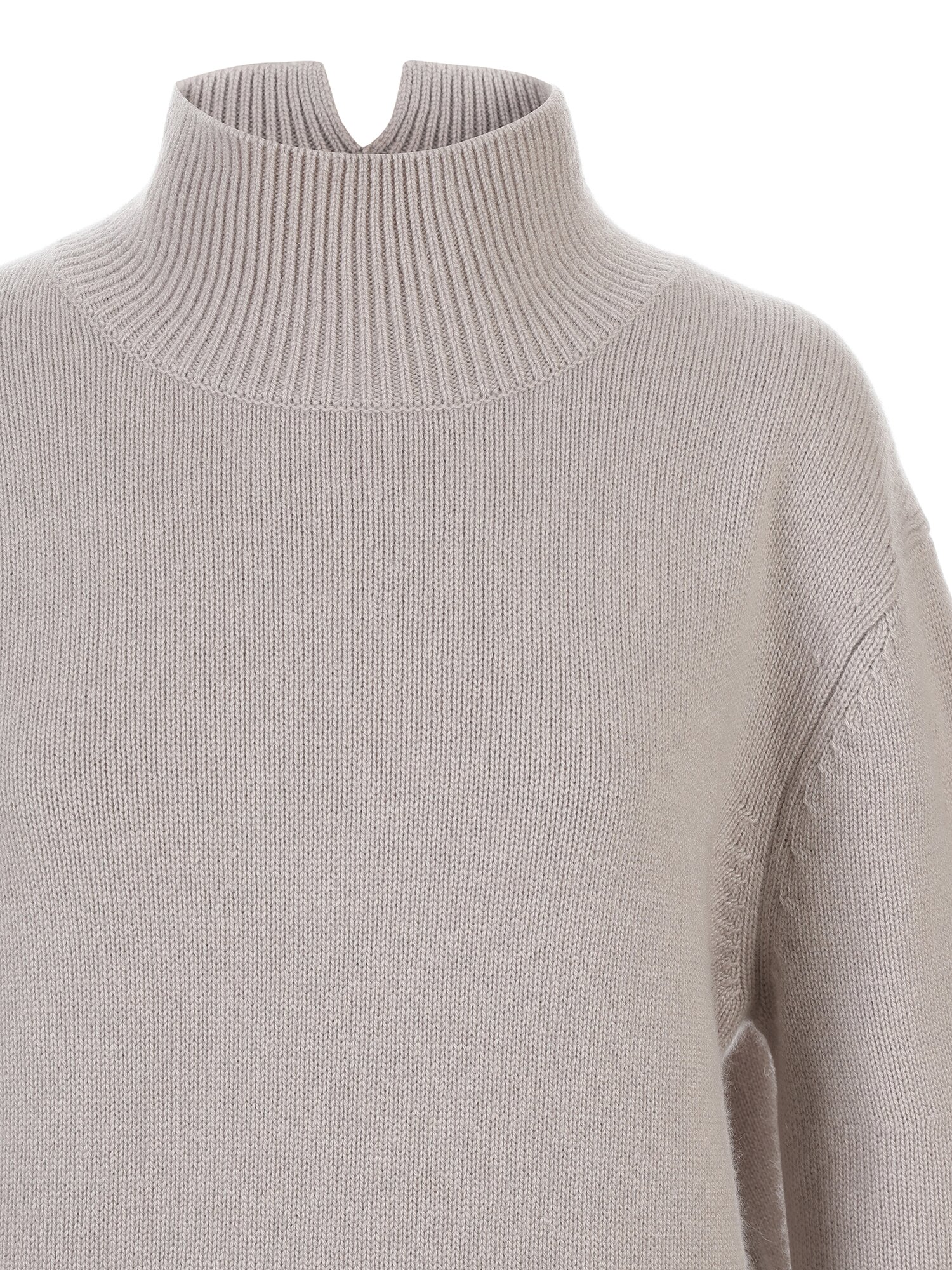 울 캐시미어 하이넥 풀오버 니트 (LIGHT GREY)