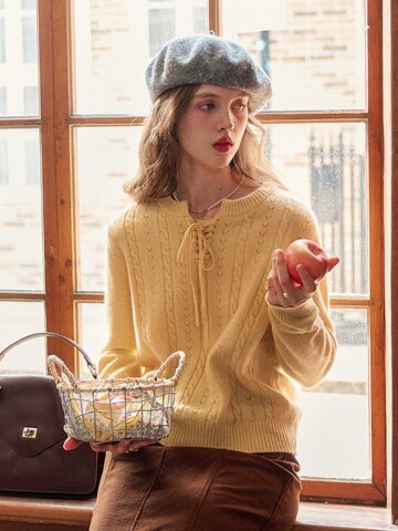 SR_Cable pullover sweater knit
