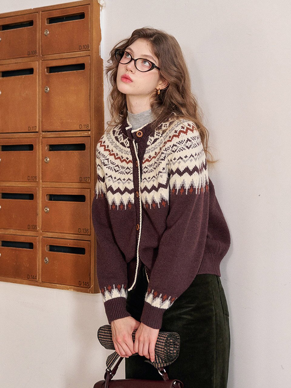 SR_Nordic french knit cardigan