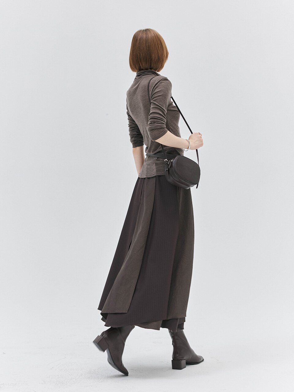TG_Irregular layered a-line skirt