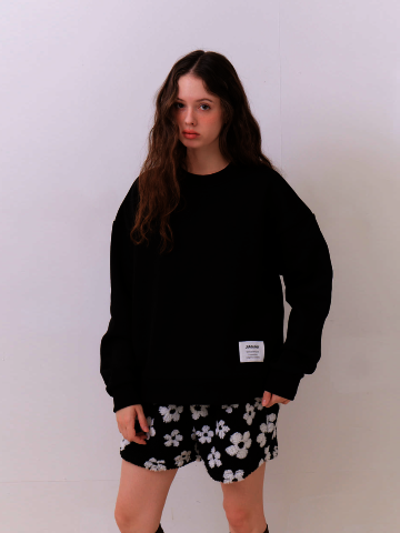 Elliot Oversized Cozy Sweatshirt – Midnight Black
