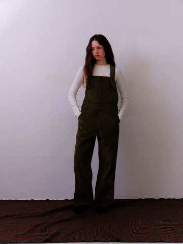 Noah Corduroy Overall - Khaki Green
