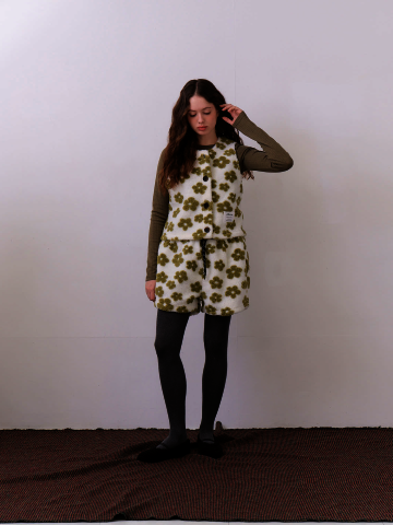 Rosie Cozy Teddy Shorts – Olive Blossom