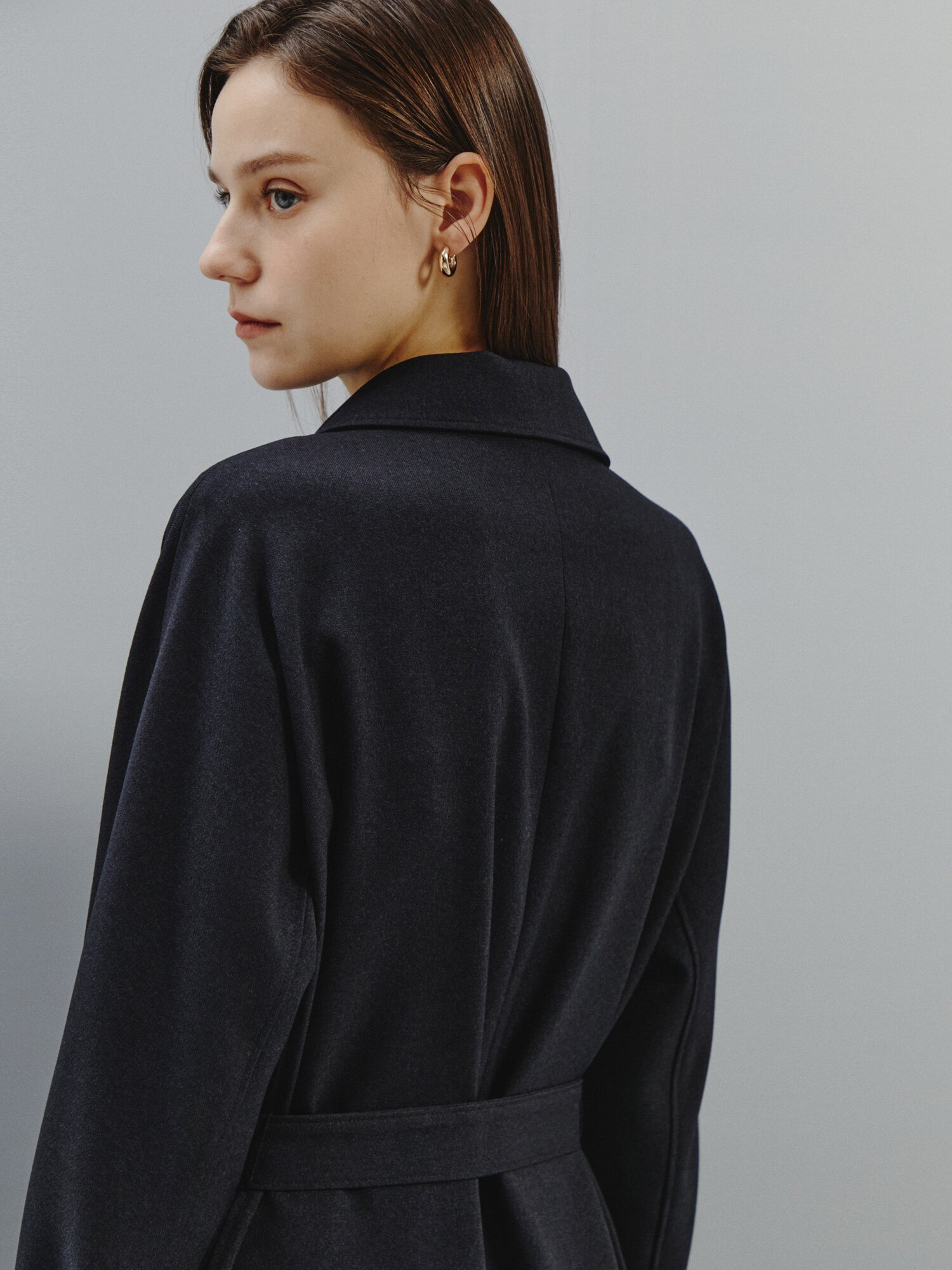 라이트 플루이드 벨트 셔츠원피스 (DARK NAVY)