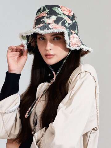 멜라밀라 셀리나 로즈패턴 버킷햇 (2colors)