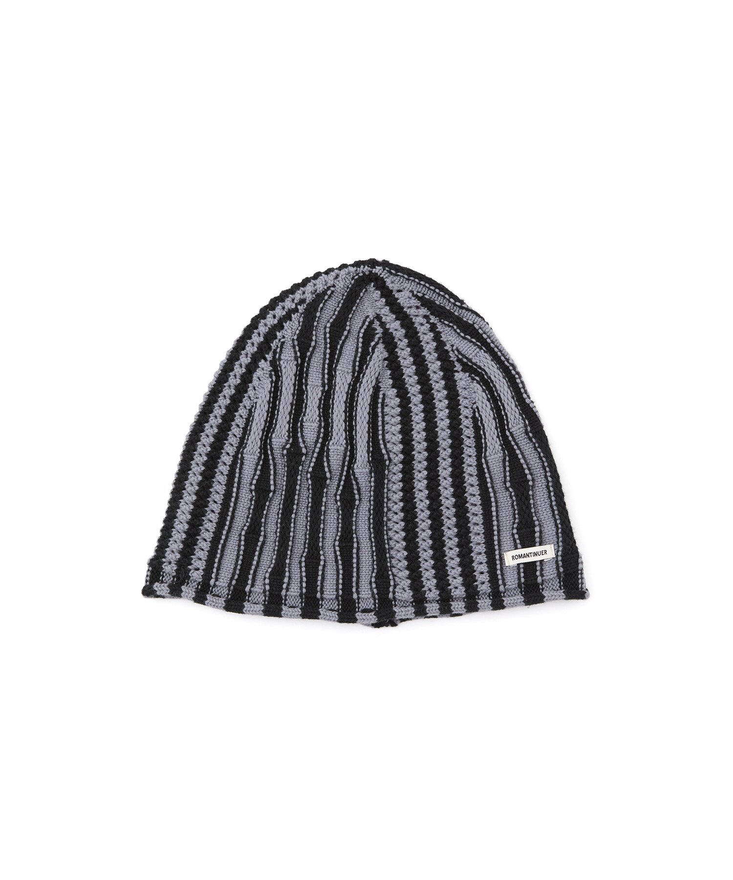 Two-Tone Stripe Beanie (Black)