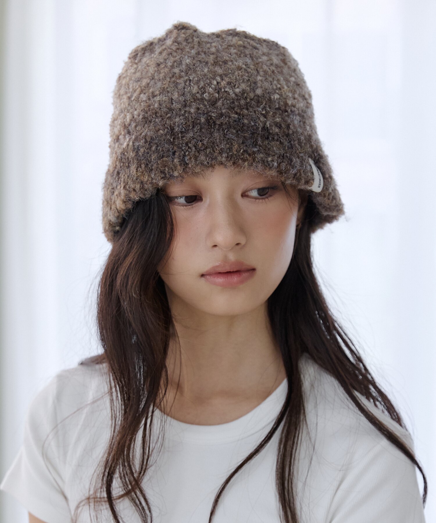Teddy Boucle Bucket Hat (Brown)