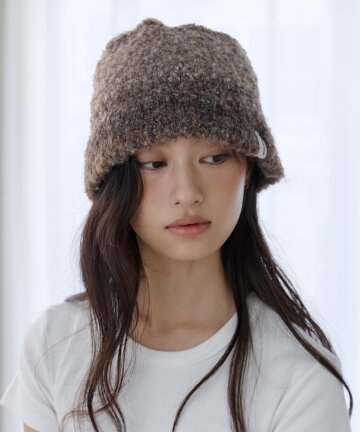 Teddy Boucle Bucket Hat (Brown)
