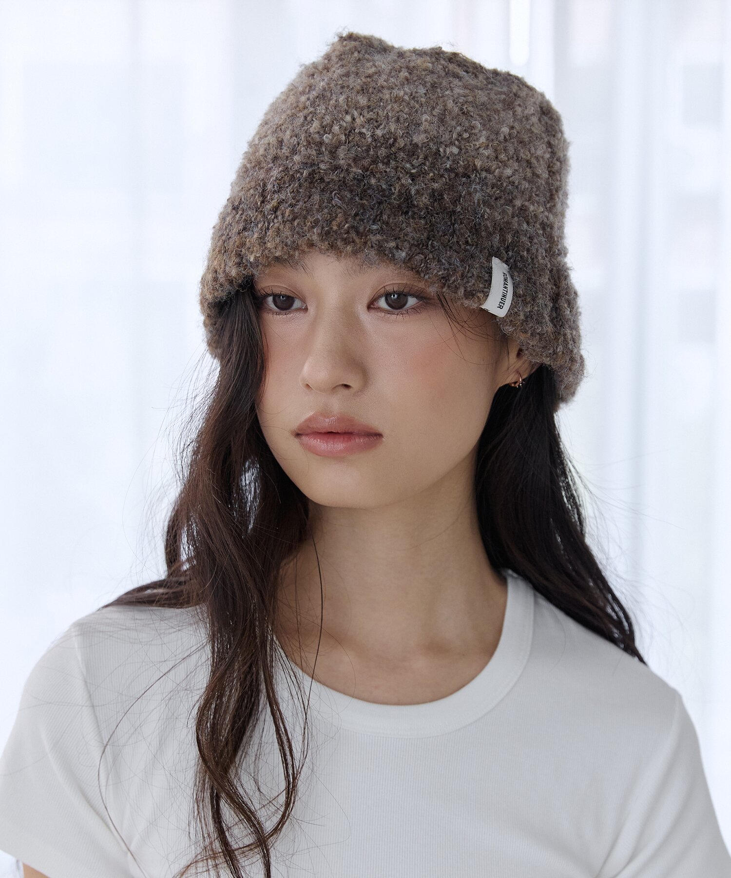 Teddy Boucle Bucket Hat (Brown)