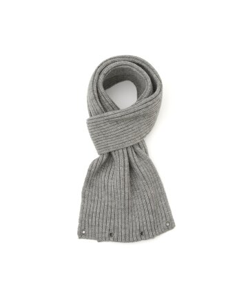 Eyelet Knit Muffler (Gray)