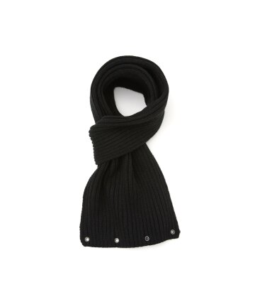 Eyelet Knit Muffler (Black)