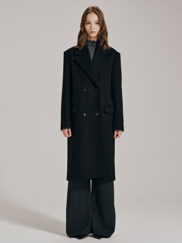 캐시미어 더블버튼 코트 - 라이트 베이지 / Cashmere Double Button Coat - Light Beige
