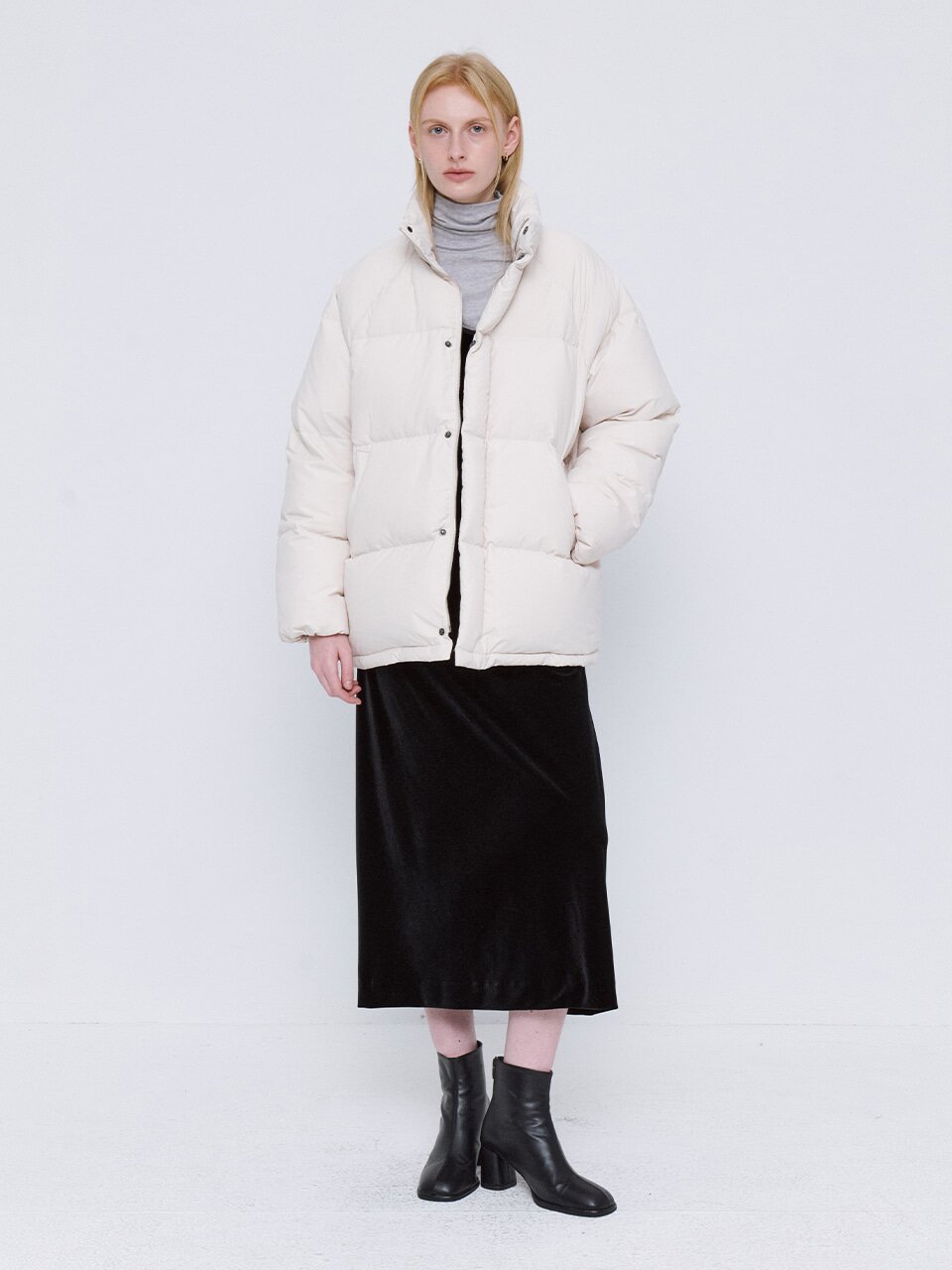 Basic Duck Down Half Padding - Cream