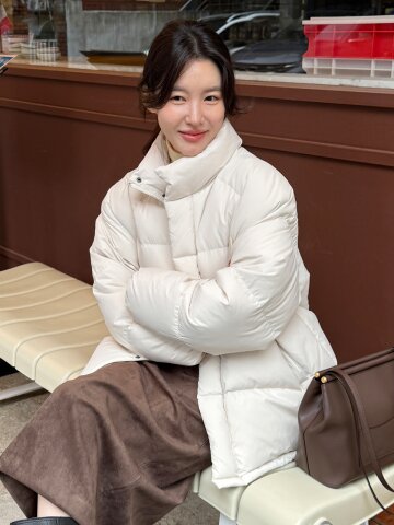 Basic Duck Down Half Padding - Cream