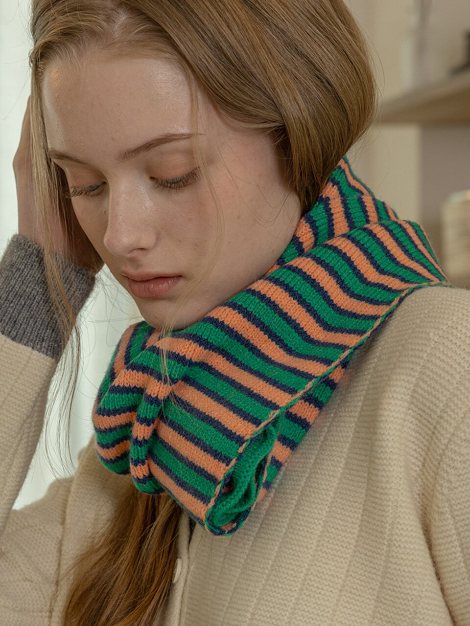 DD_Colorblock stripes muffler_6color