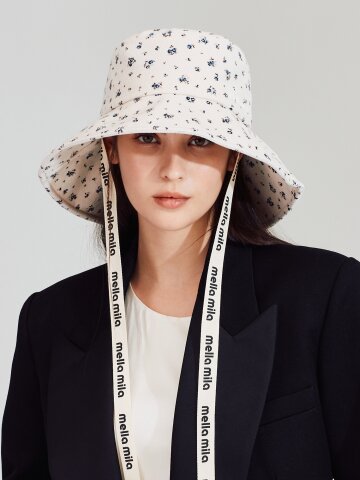 멜라밀라 소피 코듀로이 플라워 와이드햇 (3colors)