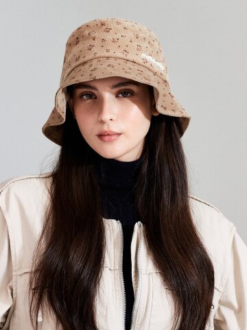 멜라밀라 엘리 코듀로이 플라워 버킷햇 (3colors)